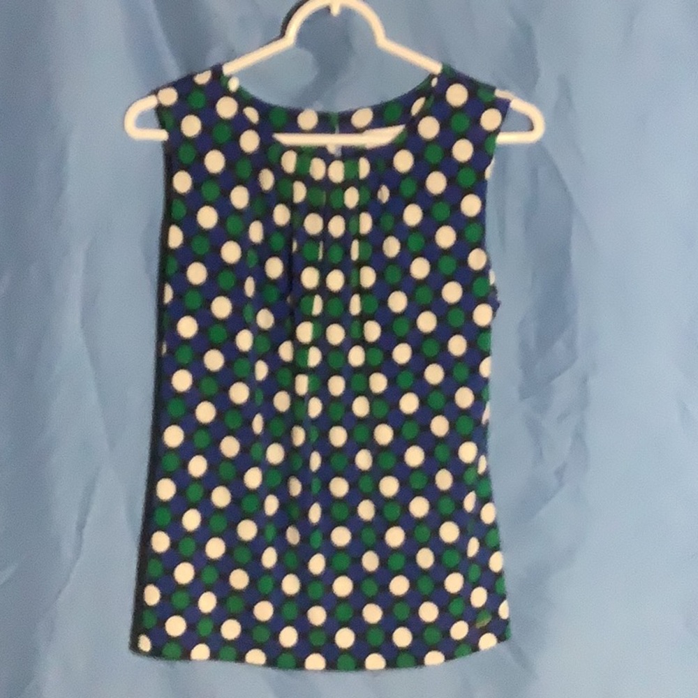 GONE BY 9/15 Calvin Klein Sleeveless Dotted Top
